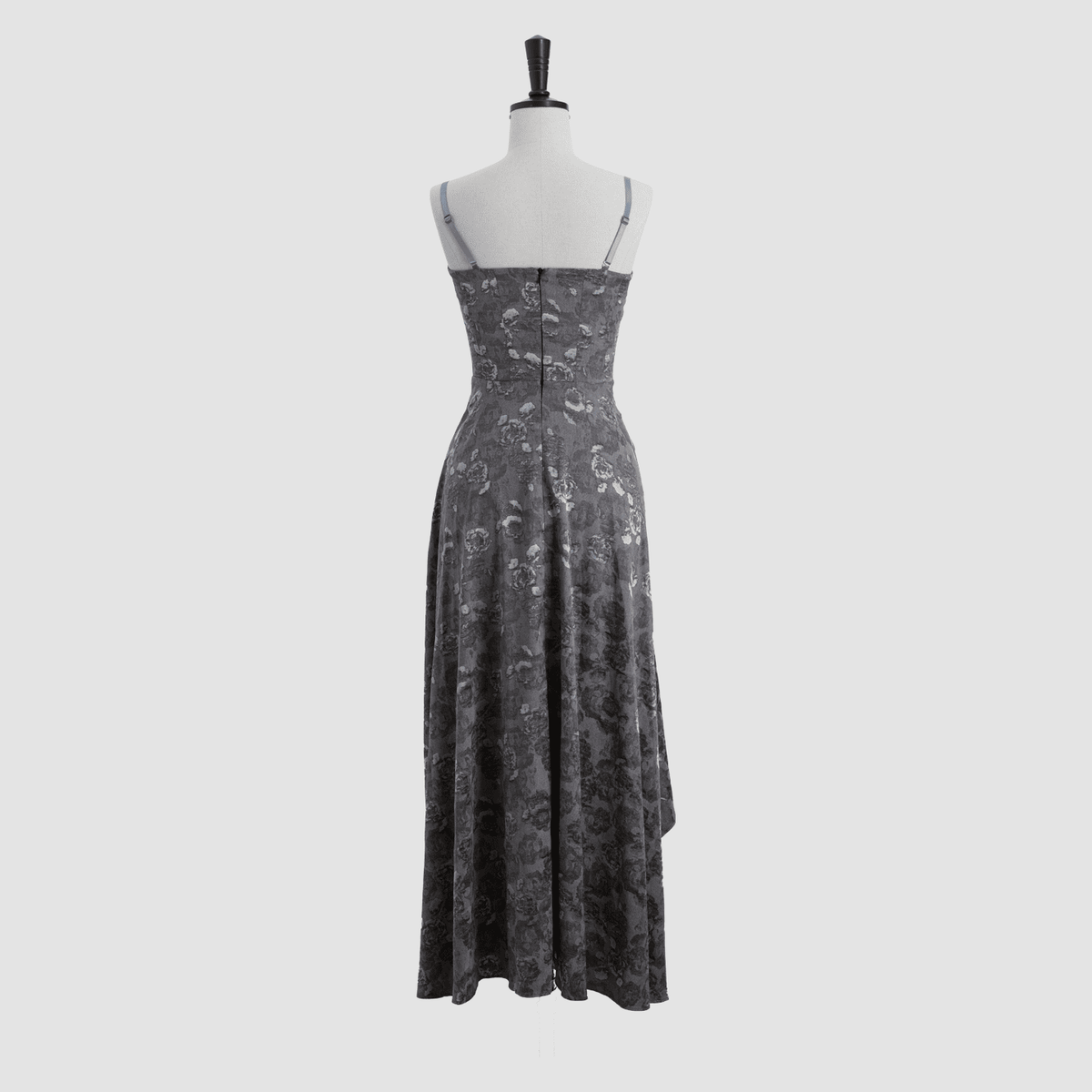 Self-Adjustable Double-Side Gathered Tea-Length Dress