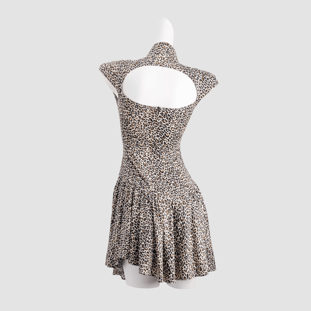 Backless Cropped Chiffon Qipao