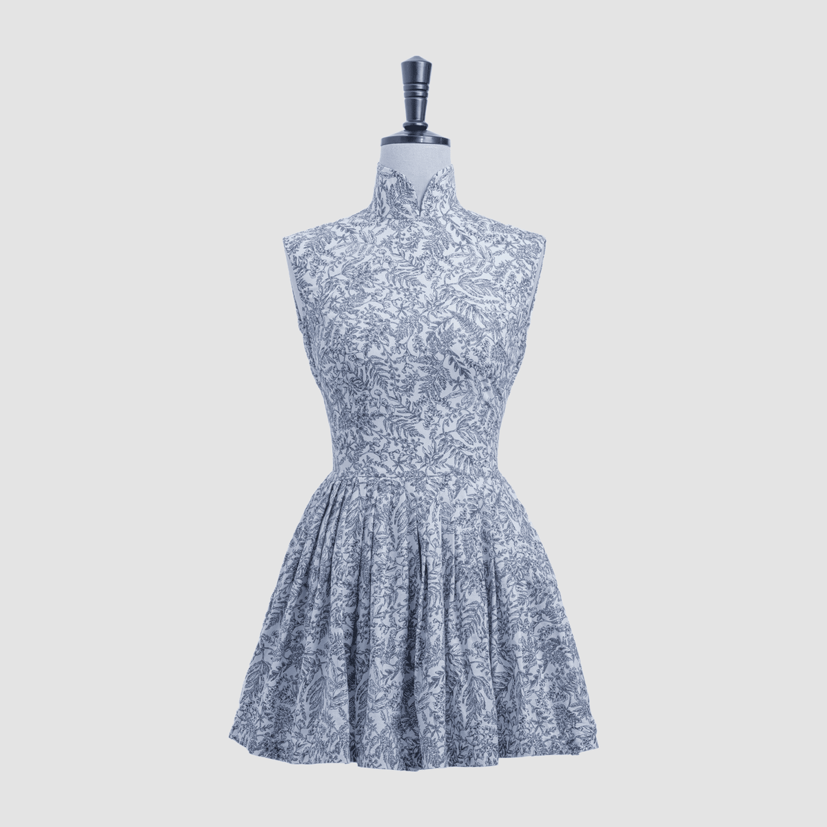 Tie Knife Pleat Ultra-Short Qipao