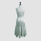 Spaghetti Strap Asymmetric Gathered Handkerchief Midi Skirt