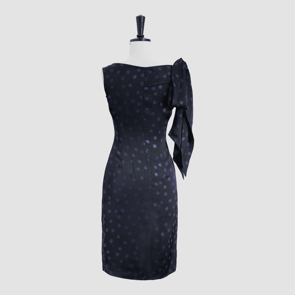Boat Neck Tulip Midi Dress with Sash