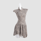 Backless Cropped Chiffon Qipao
