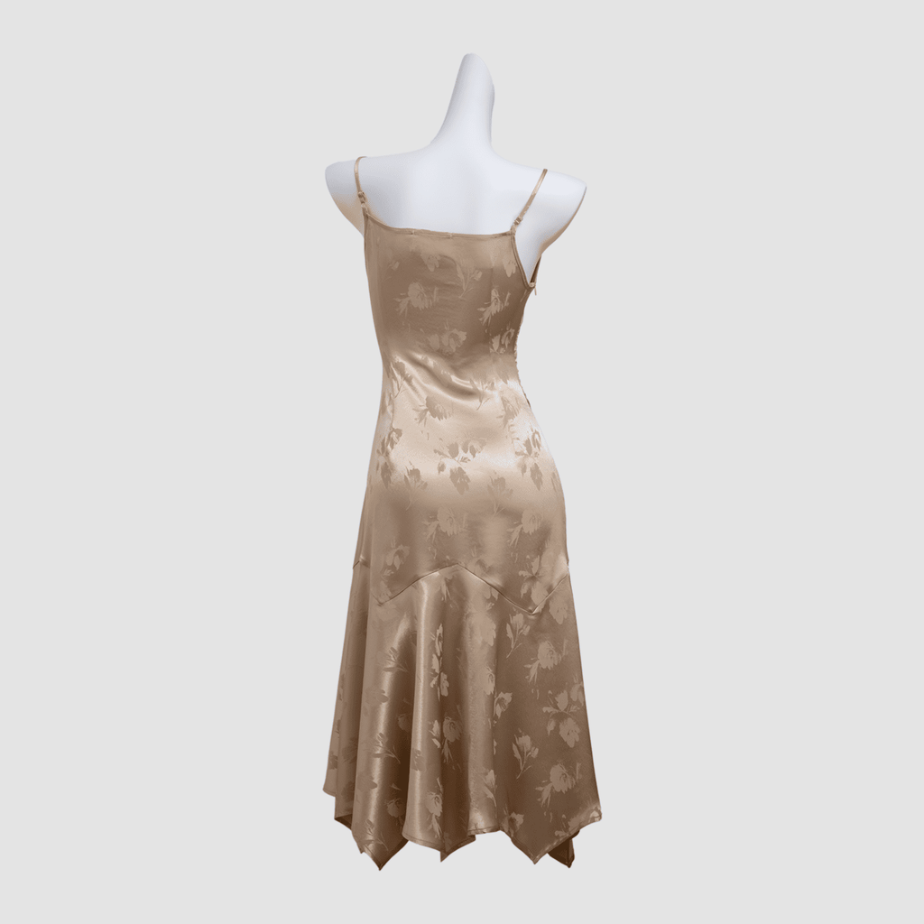 Asymmetric Gathered Handkerchief Midi Skirt
