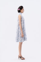 Off-Shoulder A-Line Knee-Length Qipao