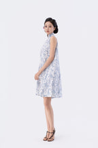 Off-Shoulder A-Line Knee-Length Qipao