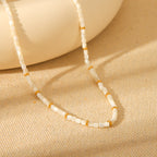 White Shell Bead Necklace – Beach Day Essential