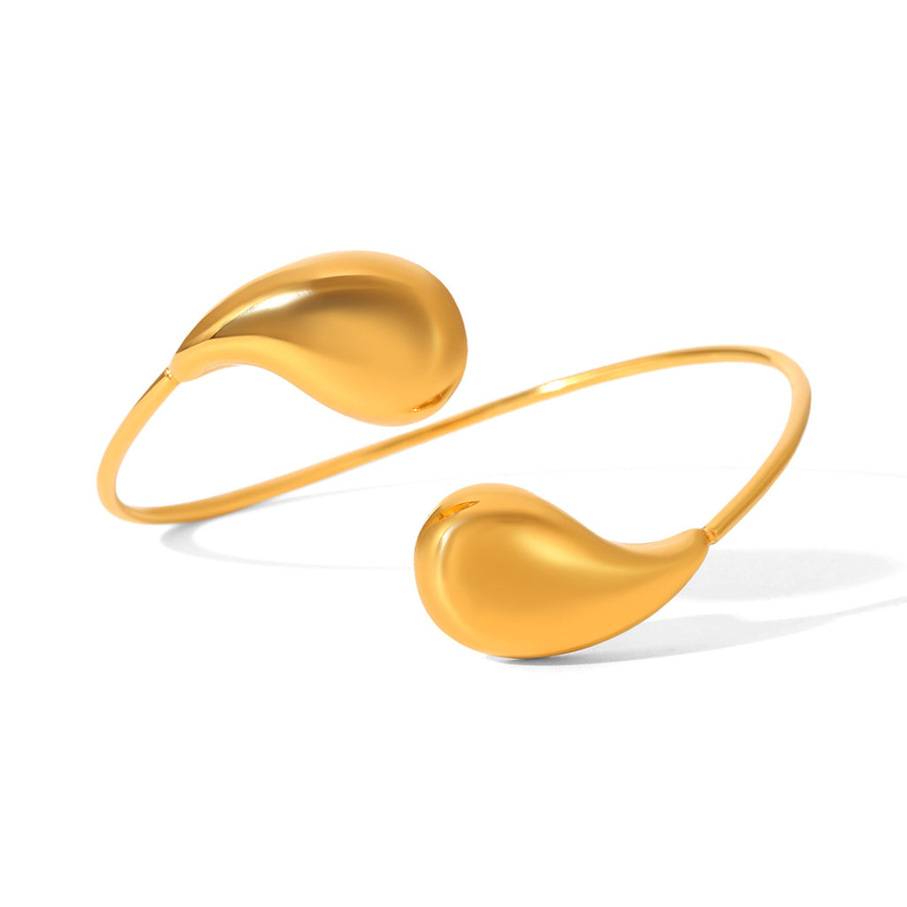Gold Teardrop Bangle