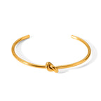 Knot Open Gold Bangle