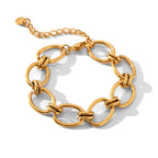 Minimalist Oval Link Bracelet