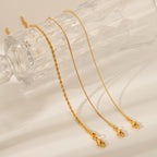 3-Piece Gold Chain Bracelet Set