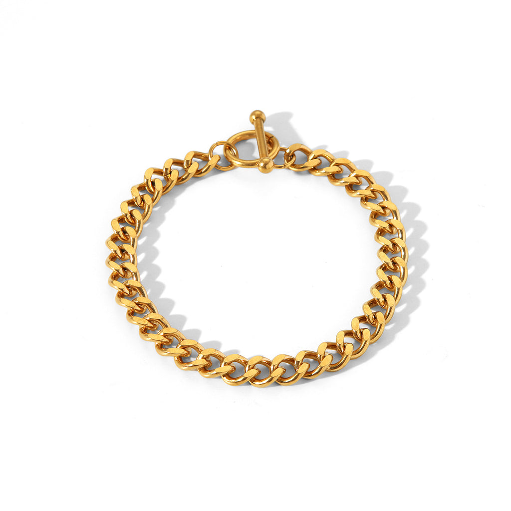 Chunky Gold Curb Chain Bracelet