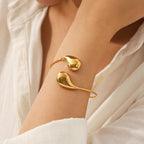 Gold Teardrop Bangle