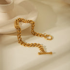 Chunky Gold Curb Chain Bracelet