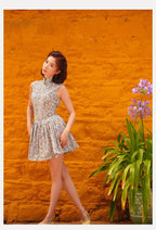 Tie Knife Pleat Ultra-Short Qipao
