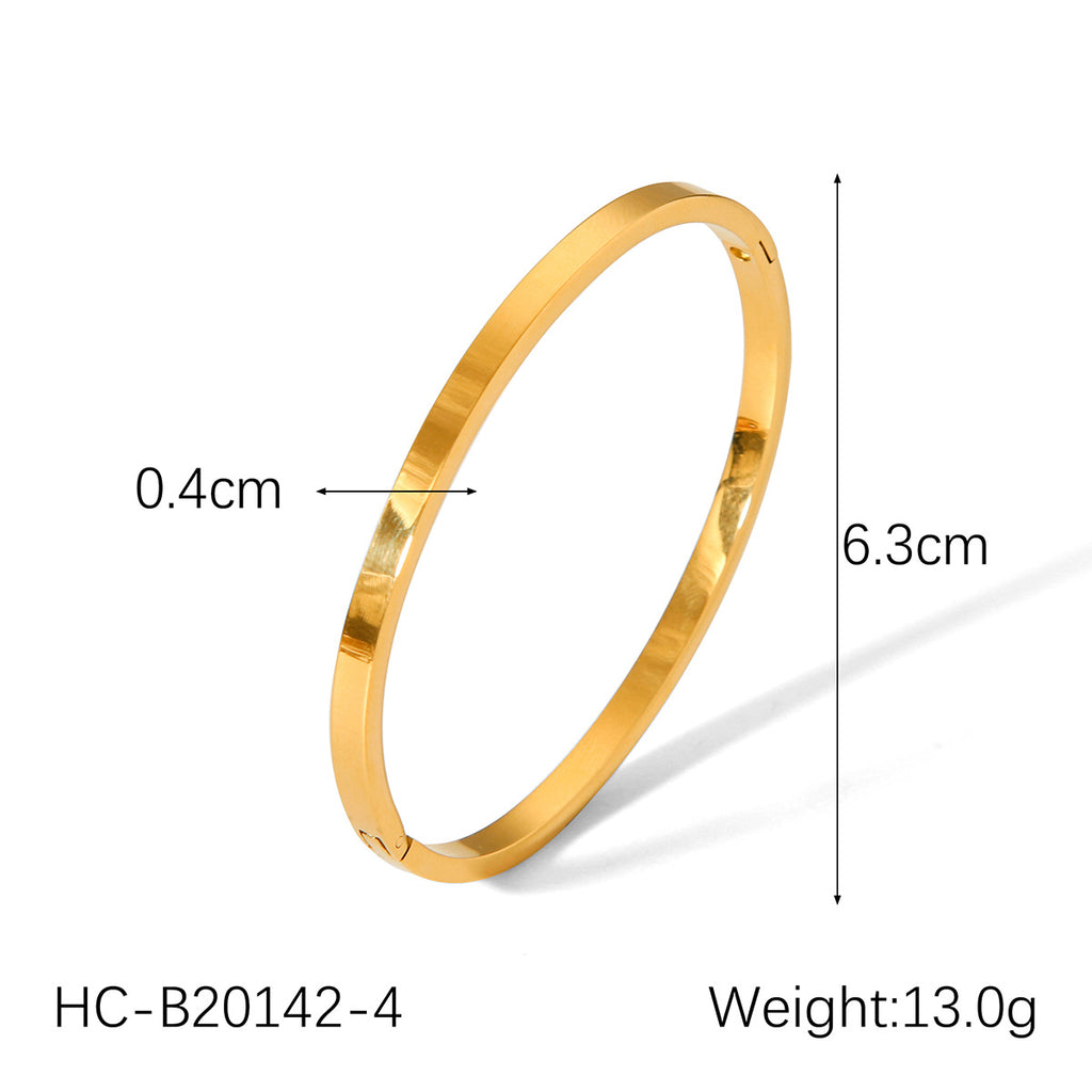 3-Piece Gold Bangle Bracelet Set