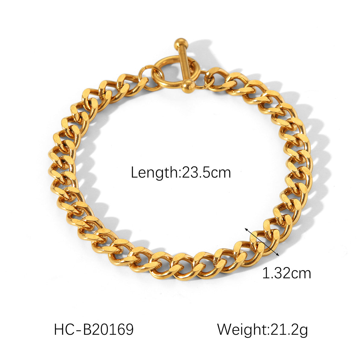 Chunky Gold Curb Chain Bracelet