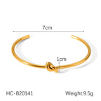 Knot Open Gold Bangle